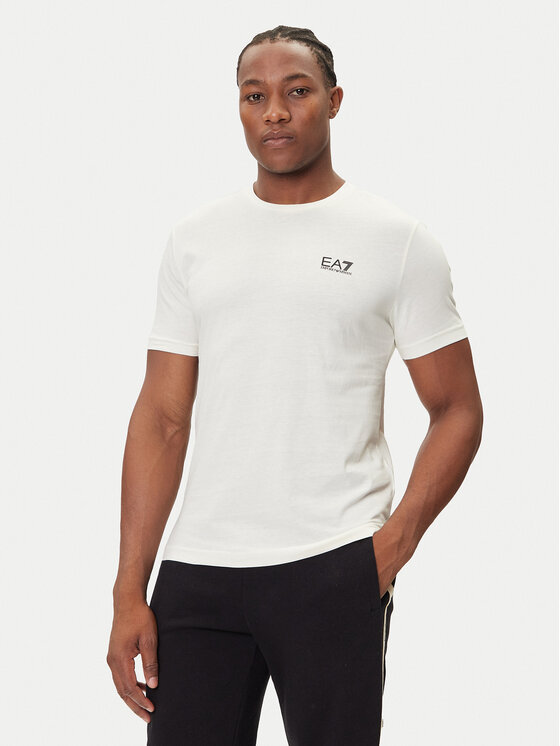 EA7 Emporio Armani Тишърт 8NPT25 PJVPZ U1105 Бежов Regular Fit цвят на ниска цена