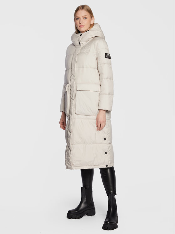 Ecoalf Зимно яке Siba GAJKSIBAL9870WW22 Екрю Regular Fit цвят на ниска цена