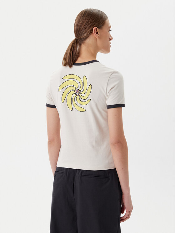 Element Тишърт ELJZT00138 Бежов Regular Fit цвят на ниска цена