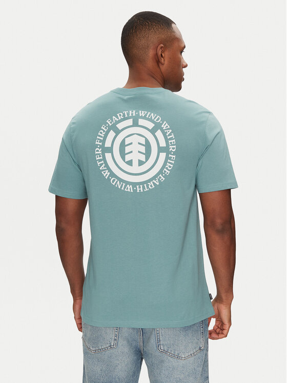 Element Тишърт ELYZT00490 Зелен Regular Fit цвят на ниска цена