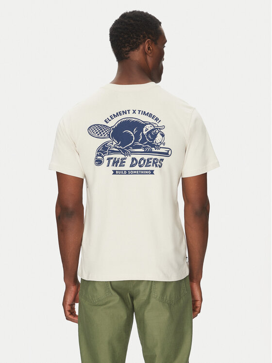 Element Тишърт ELYZT00518 Бежов Regular Fit цвят на ниска цена