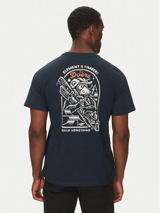 Element Тишърт ELYZT00520 Тъмносин Regular Fit цвят на ниска цена