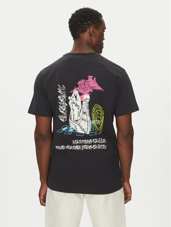 Element Тишърт ELYZT00524 Черен Relaxed Fit цвят на ниска цена