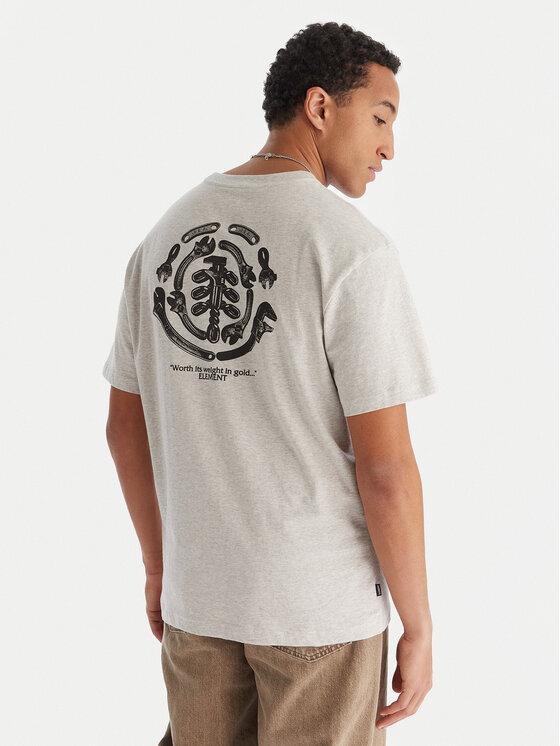 Element Тишърт Iron Works SS ELYZT00565 Сив Relaxed Fit цвят на ниска цена