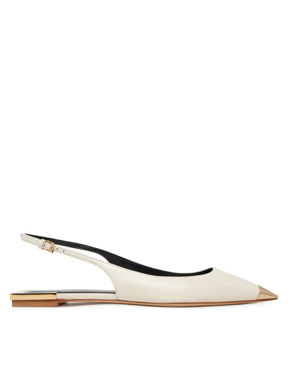 Elisabetta Franchi Балеринки SA-07L-51E2 Екрю цвят на ниска цена