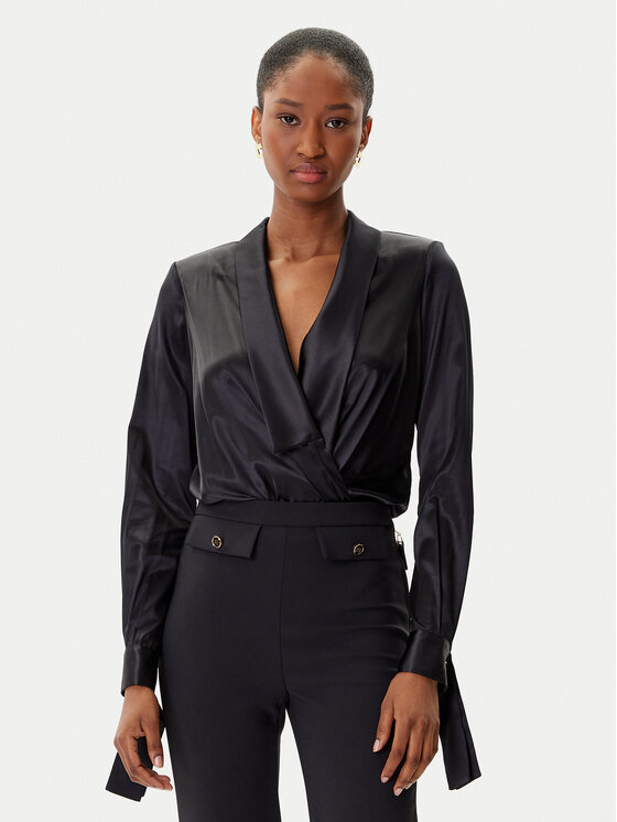 Elisabetta Franchi Боди CB-007-57E2-V490 Черен Regular Fit цвят на ниска цена