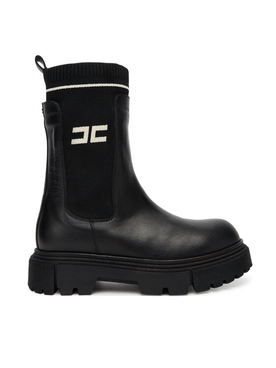 Elisabetta Franchi Боти Chelsea F4A5-E0424-1316930 Черен цвят на ниска цена