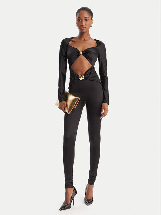 Elisabetta Franchi Гащеризон TU-043-51E2-V500 Черен Slim Fit цвят на ниска цена