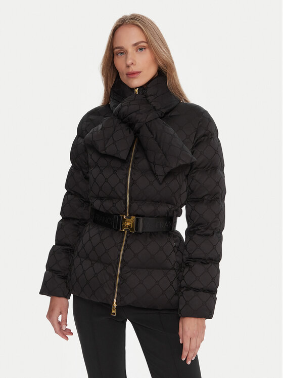 Elisabetta Franchi Зимно яке PI-83D-56E2-V600 Черен Regular Fit цвят на ниска цена