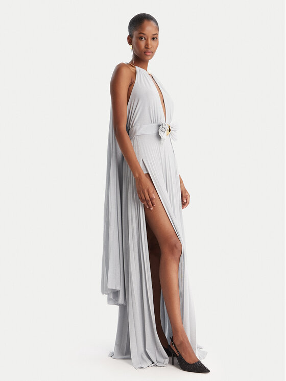 Elisabetta Franchi Официална рокля AB-R13-51E2-V860 Сребрист Regular Fit цвят на ниска цена