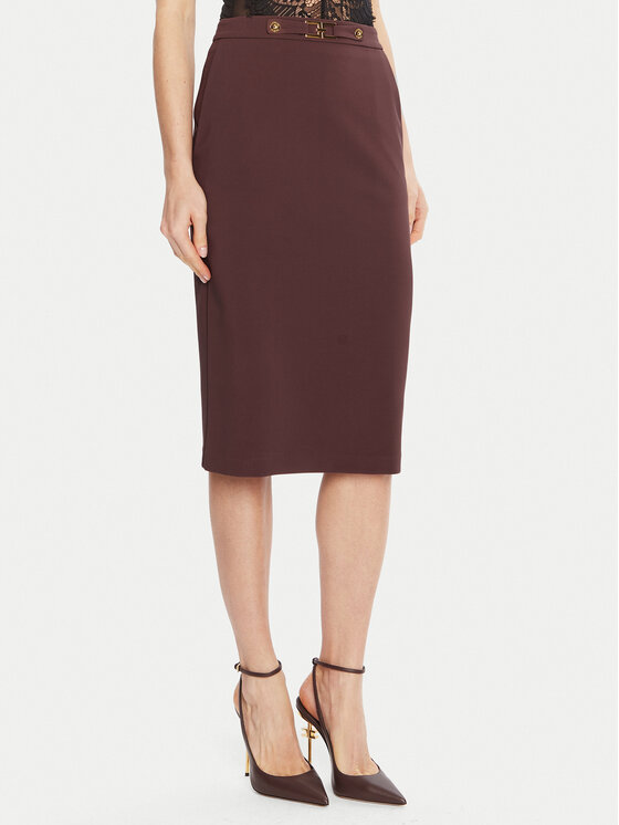 Elisabetta Franchi Пола тип молив GO-137-56E2-V320 Бордо Regular Fit цвят на ниска цена