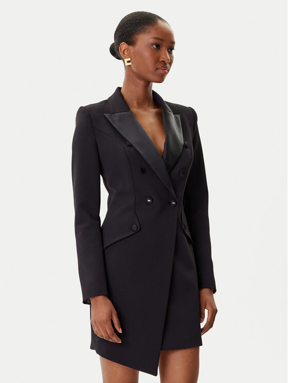Elisabetta Franchi Сако AB-803-56E2-V520 Черен Regular Fit цвят на ниска цена