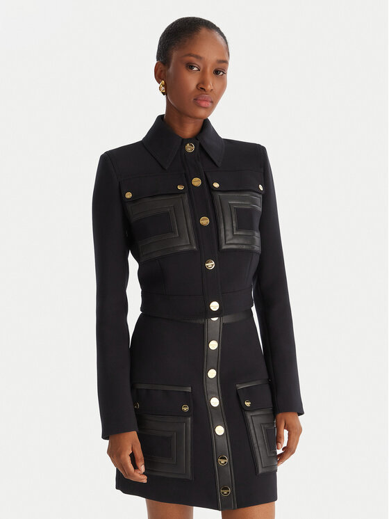 Elisabetta Franchi Сако GI-159-57E2-V750 Черен Regular Fit цвят на ниска цена