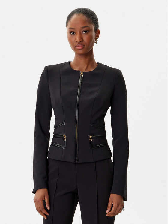 Elisabetta Franchi Сако GI-173-56E2-V680 Черен Regular Fit цвят на ниска цена