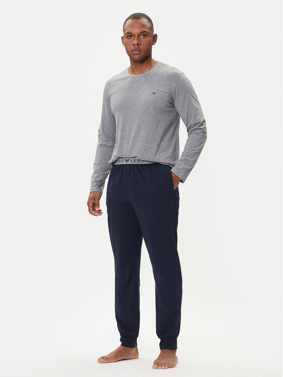 Emporio Armani Underwear Пижама EM000610 AF10776 M8098 Сив Regular Fit цвят на ниска цена