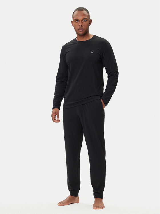 Emporio Armani Underwear Пижама EM000610 AF10776 MC108 Черен Regular Fit цвят на ниска цена