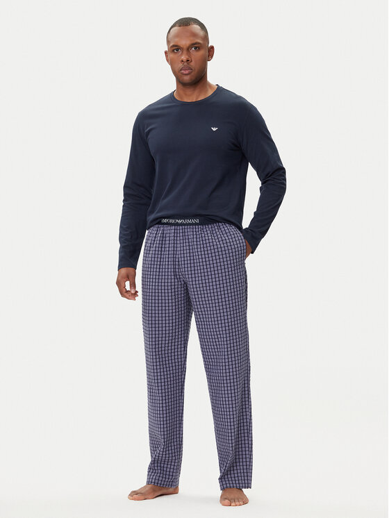 Emporio Armani Underwear Пижама EM000614 AF14998 MB258 Тъмносин Regular Fit цвят на ниска цена