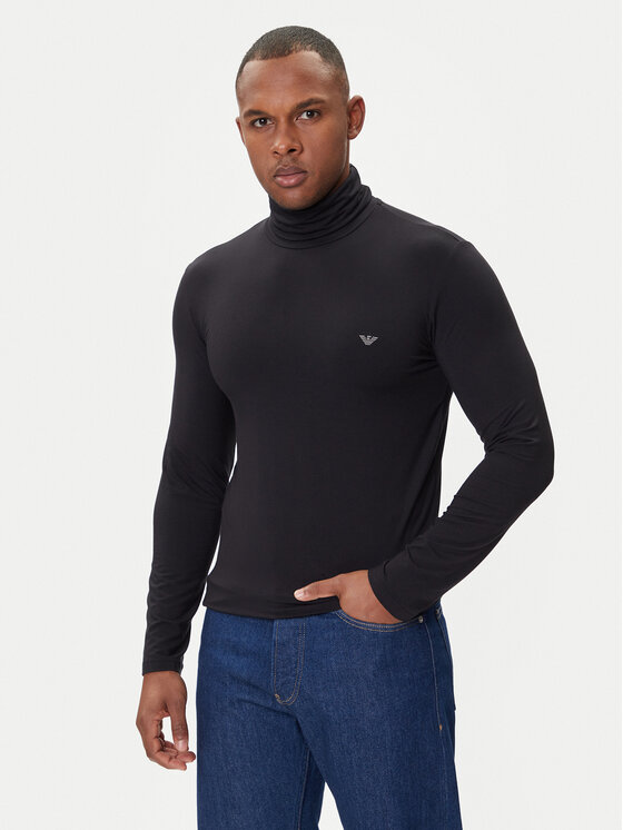 Emporio Armani Underwear Поло EM000388 AF14988 UC001 Черен Slim Fit цвят на ниска цена