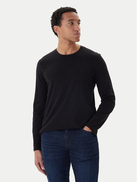 Emporio Armani Underwear Тениска с дълъг ръкав EM000382 AF14210 UC001 Черен Regular Fit цвят на ниска цена