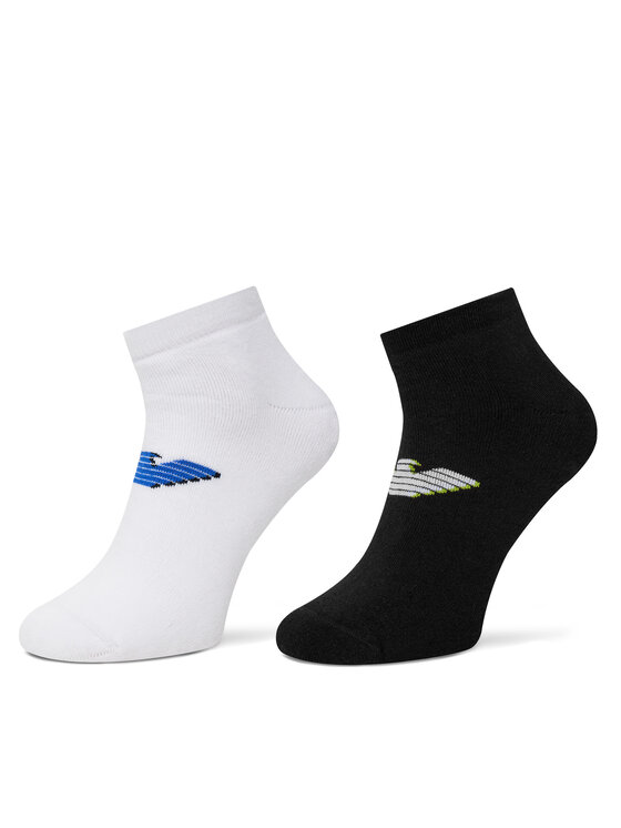 Emporio Armani Къси чорапи EM000538 AF12299 MC001 Черен цвят на ниска цена