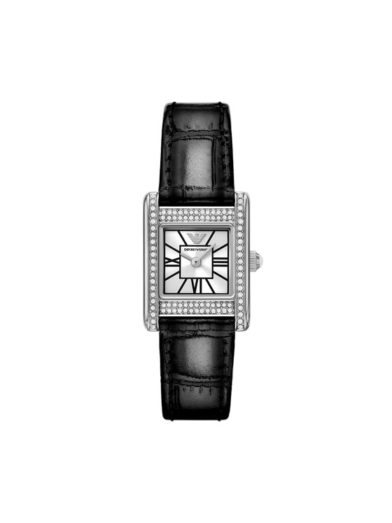 Emporio Armani Часовник Genni AR11660 Черен цвят на ниска цена