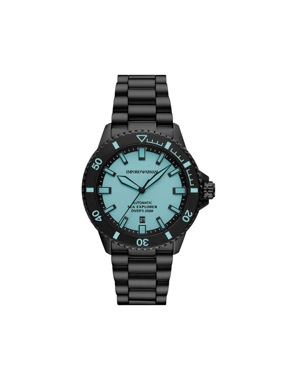 Emporio Armani Часовник Sea Explorer AR60084 Черен цвят на ниска цена