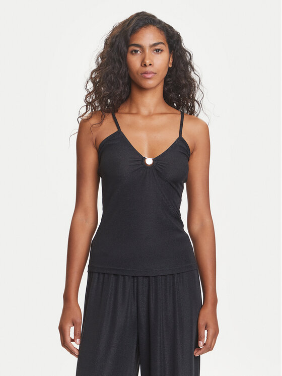 Emporio Armani топ EW001292 AF12206 FC043 Черен Slim Fit цвят на ниска цена