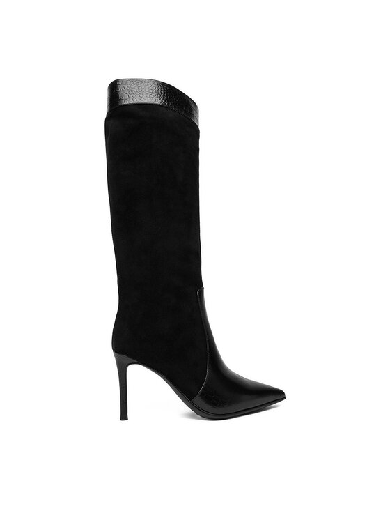 Eva Minge Ботуши EO-DANA-GLC6020-16.5-361 Черен цвят на ниска цена