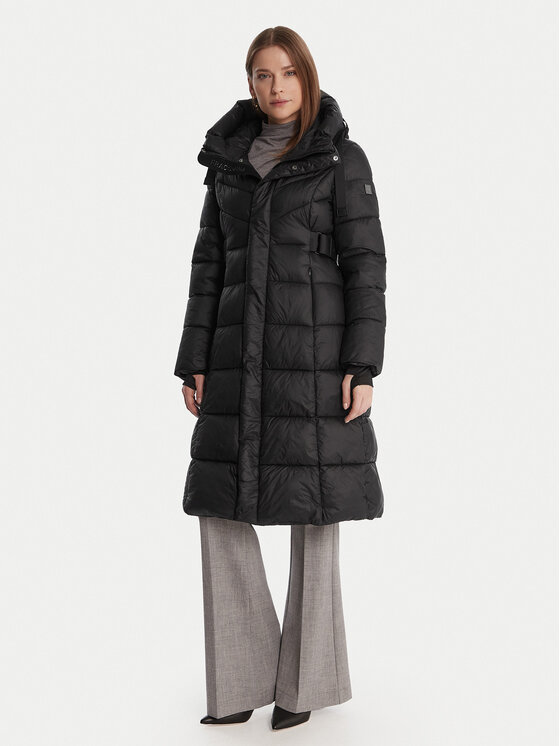 Fracomina Зимно яке FS25WC3001O42301 Черен Regular Fit цвят на ниска цена