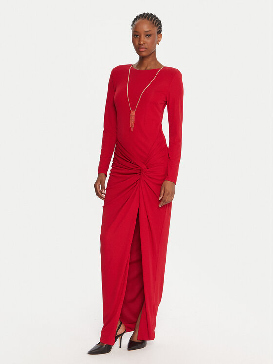 Fracomina Официална рокля FQ25WD3006W62601 Червен Slim Fit цвят на ниска цена