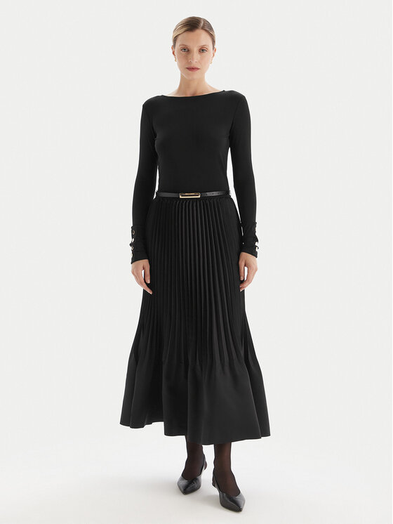 Fracomina Плетена рокля FS25WD2003W411F9 Черен Slim Fit цвят на ниска цена