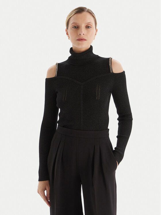 Fracomina Поло FS25WT7020K559Q7 Черен Slim Fit цвят на ниска цена