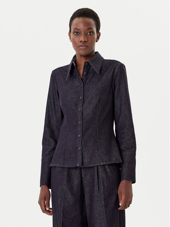 French Connection Риза 72ZDH Тъмносин Regular Fit цвят на ниска цена