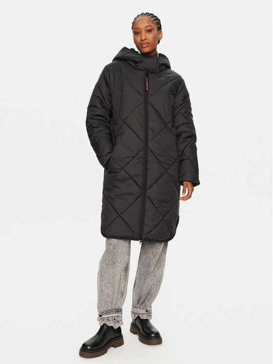 Frieda & Freddies Зимно яке 3839 Черен Regular Fit цвят на ниска цена