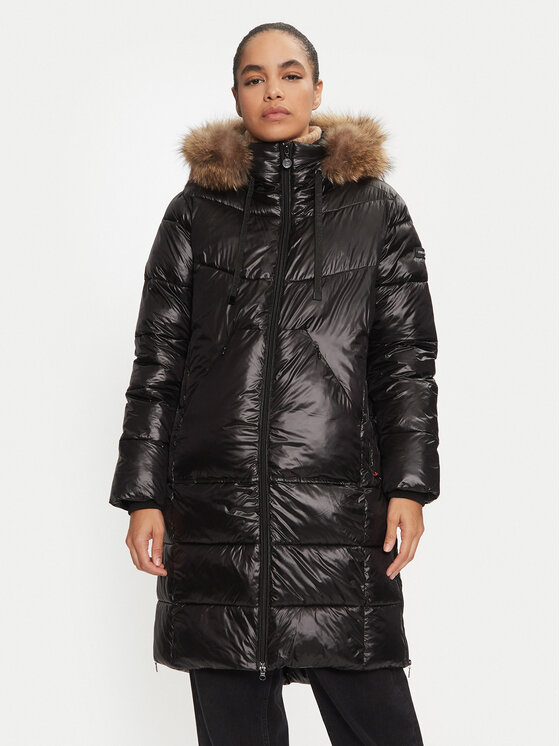 Frieda & Freddies Зимно яке 3847C Черен Regular Fit цвят на ниска цена