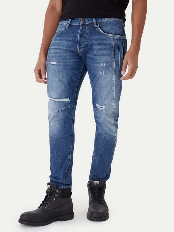 G-Star Raw Дънки Contor 3D D27222-E106 Син Slim Fit цвят на ниска цена