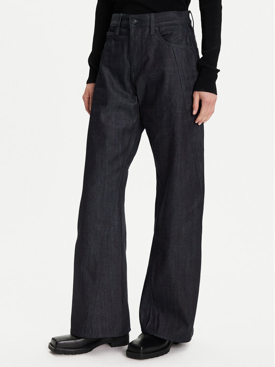 G-Star Raw Дънки Contor 3D D27690-D315 Тъмносин Wide Leg цвят на ниска цена
