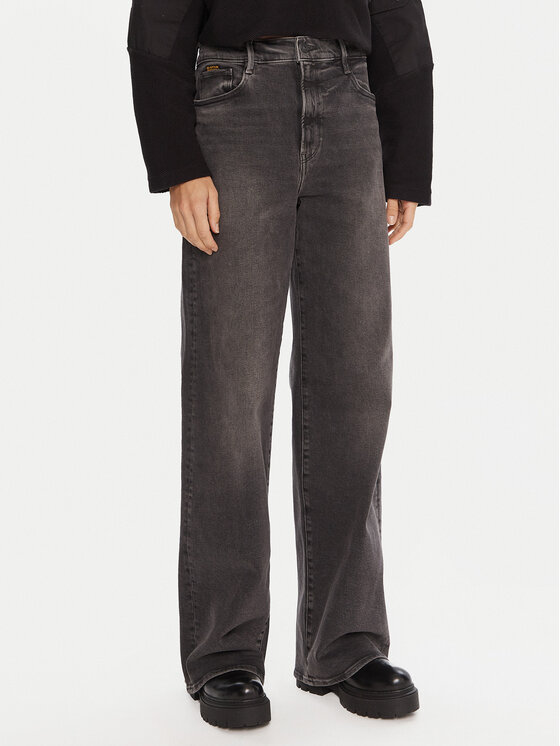 G-Star Raw Дънки Deck 2.0 D23591-D874 Сив Wide Leg цвят на ниска цена