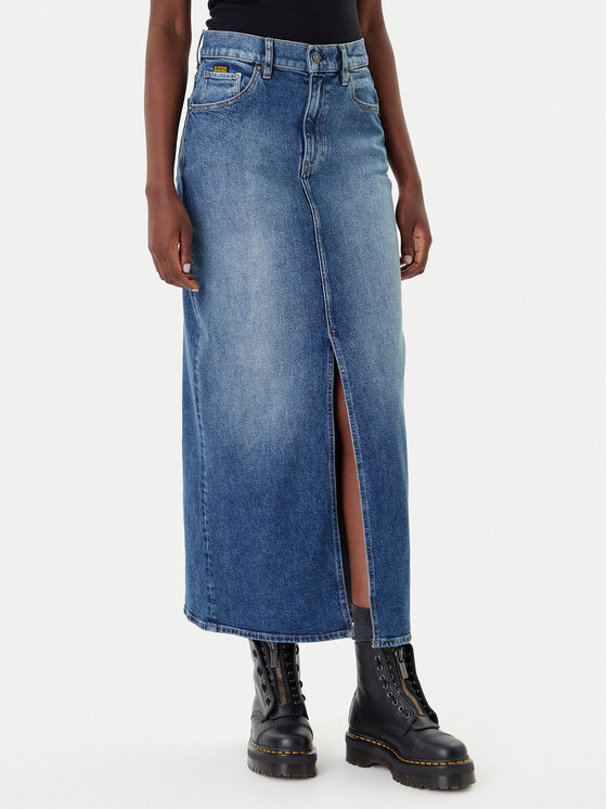 G-Star Raw Дънкова пола Viktoria D24385-E106 Син Regular Fit цвят на ниска цена