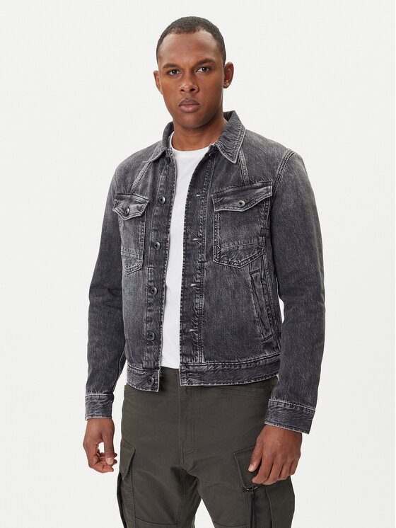G-Star Raw Дънково яке D26919-D537 Сив Slim Fit цвят на ниска цена