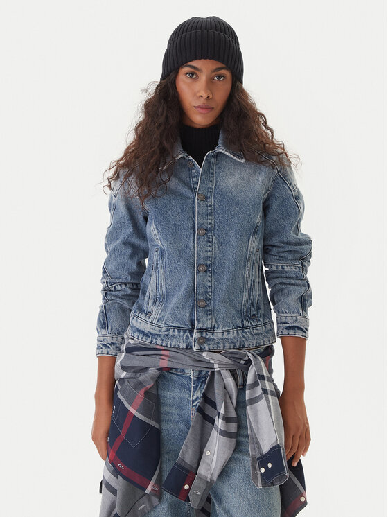 G-Star Raw Дънково яке Kitoh 3D D26776 E207 Син Regular Fit цвят на ниска цена