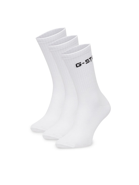 G-Star Raw Къси чорапи AS_G_STAR_001W_SS25 (3-PACK) Бял цвят на ниска цена