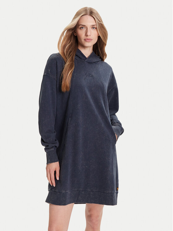 G-Star Raw Плетена рокля D27165-D969 Син Relaxed Fit цвят на ниска цена
