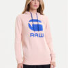 G-Star Raw Суитшърт Boyfriend Diamond Line Graphic Hooded D16236-A613-B243 Розов Loose Fit цвят на ниска цена