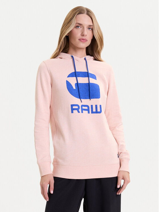 G-Star Raw Суитшърт Boyfriend Diamond Line Graphic Hooded D16236-A613-B243 Розов Loose Fit цвят на ниска цена