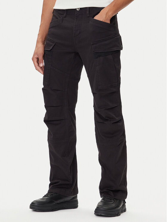 G-Star Raw Текстилни панталони 3D D26950-C106 Черен Straight Fit цвят на ниска цена