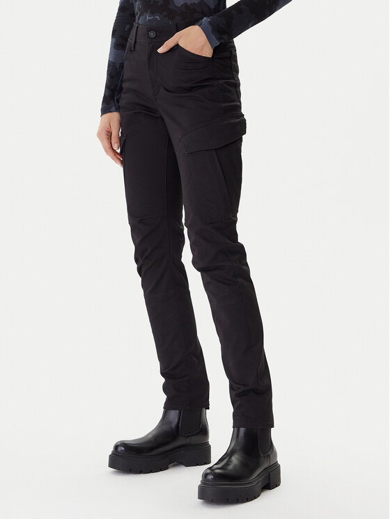 G-Star Raw Текстилни панталони Cargo D27017-5126 Черен Slim Fit цвят на ниска цена