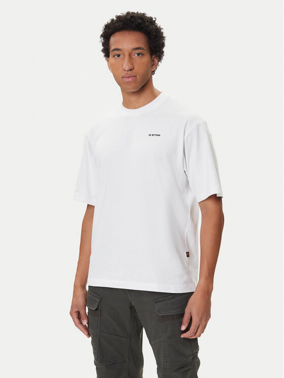 G-Star Raw Тишърт Base D26817-D593 Бял Boxy Fit цвят на ниска цена
