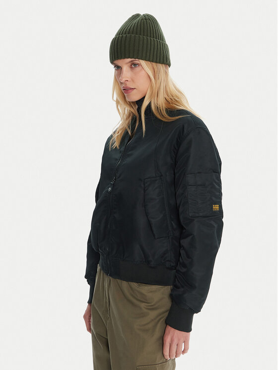 G-Star Raw Яке бомбър D26973 C143 Черен Loose Fit цвят на ниска цена