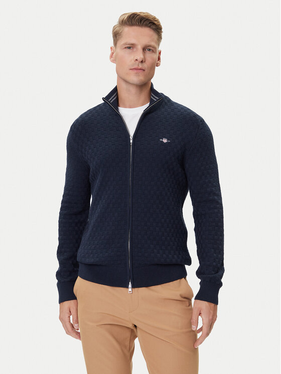 Gant Кардиган 8030263 Тъмносин Regular Fit цвят на ниска цена